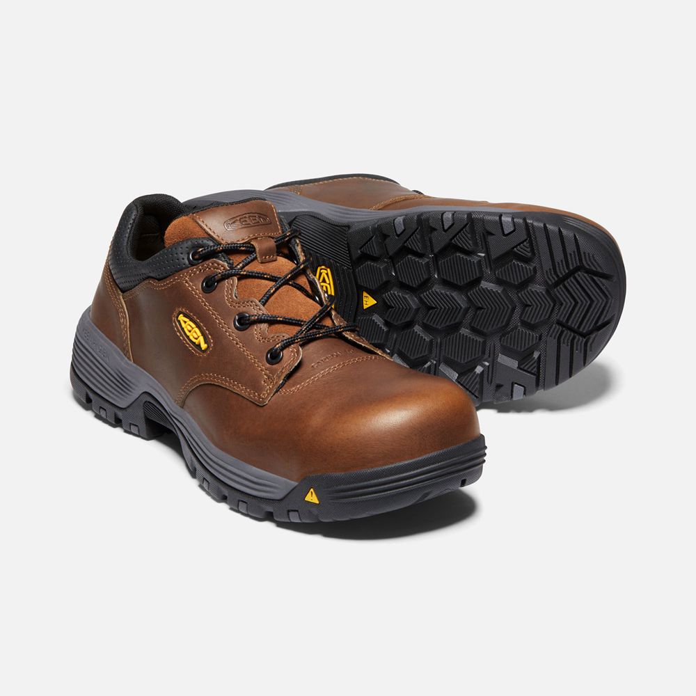 Zapatos de Trabajo Keen Mexico Marrom - Hombre Chicago Oxford (Carbon-Fiber Toe) - VX4980321